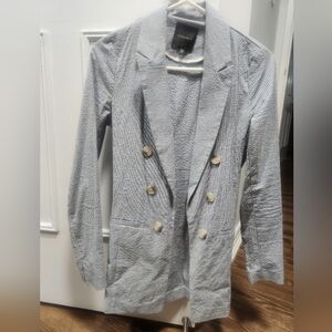 Dynamite Striped Gray Blazer